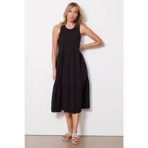 NATION LTD Women's Black Scoop Neck Sleeveless Melissa Midi Dress Size XS